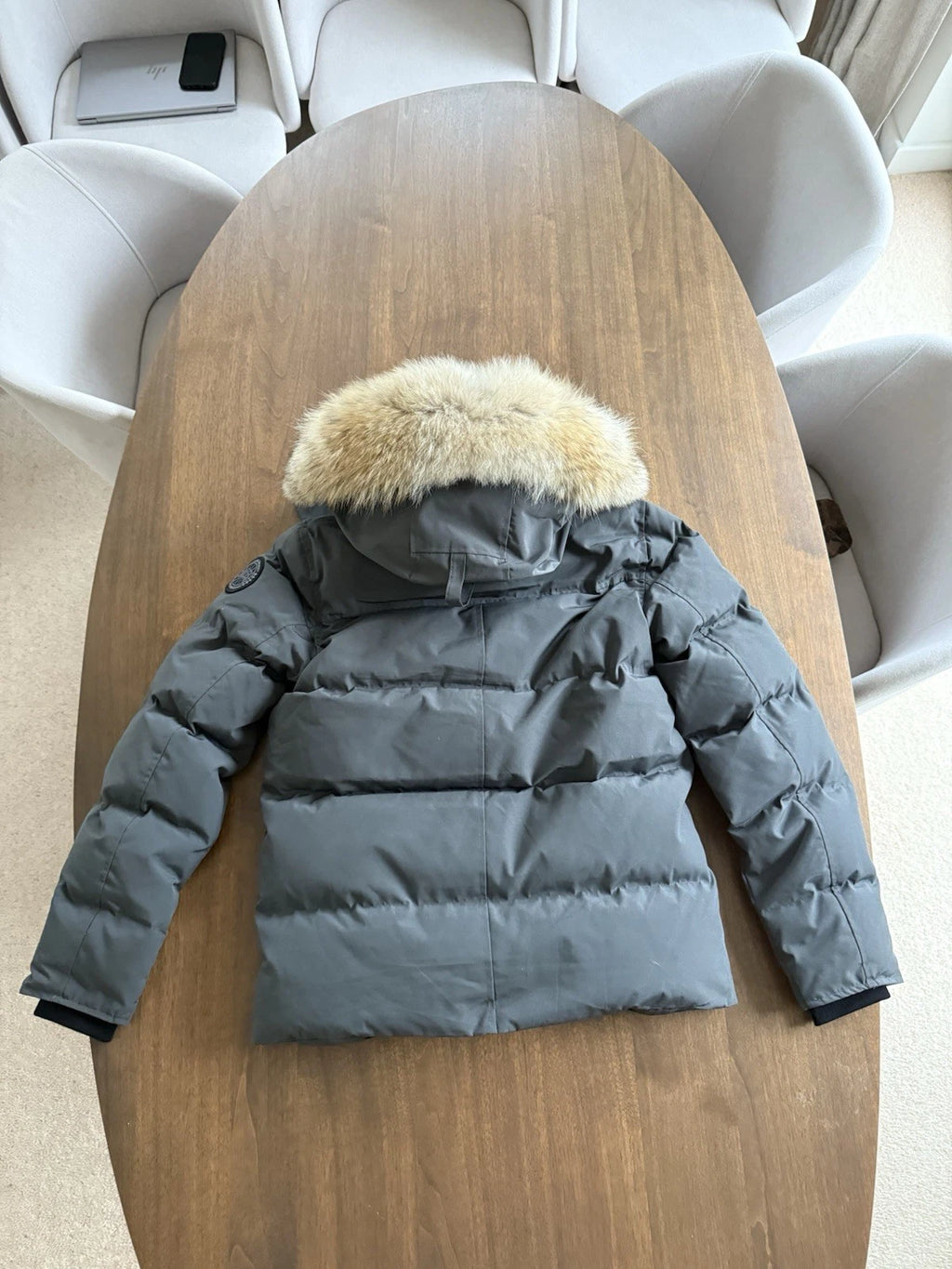 Nova Saints™ Canada Goose Wyndham Parka Grey/Black Badge