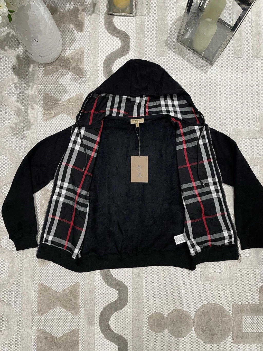Nova Saints™ Burberry London Men's Zip-Up Hoodie Jacket