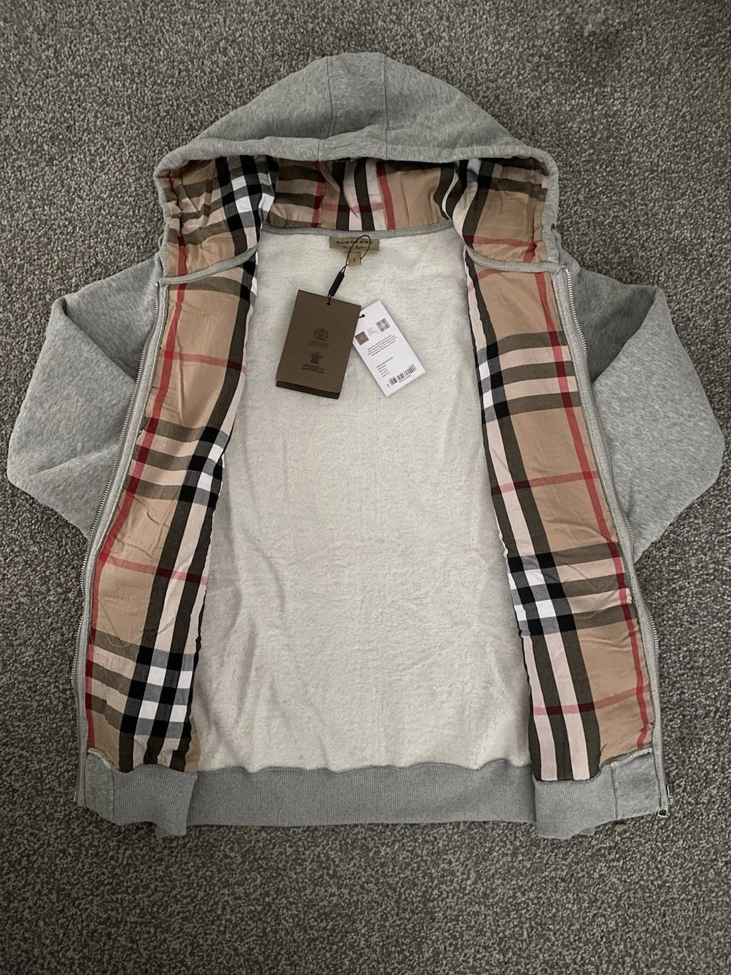 Nova Saints™ Burberry London Men's Zip-Up Hoodie Jacket