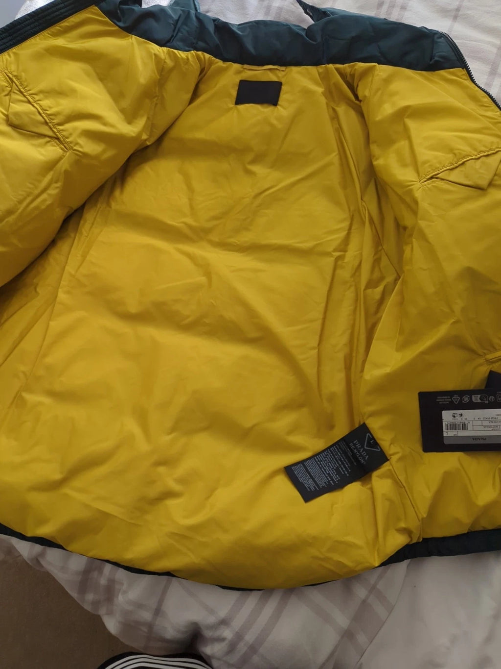 The Nova Saints™ PRADA Men's yellow inside Puffer Jacket